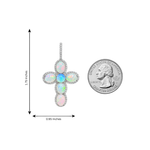 .925 Silver Opal Faith Cross 71502