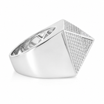 .925 Silver Pyramid Diamond Ring 67419