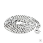 .925 silver solid Franco chain 3.8mm with secure lobster clasp, polished finish.