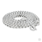 Sterling silver 5mm solid Franco chain with polished finish and secure clasp.