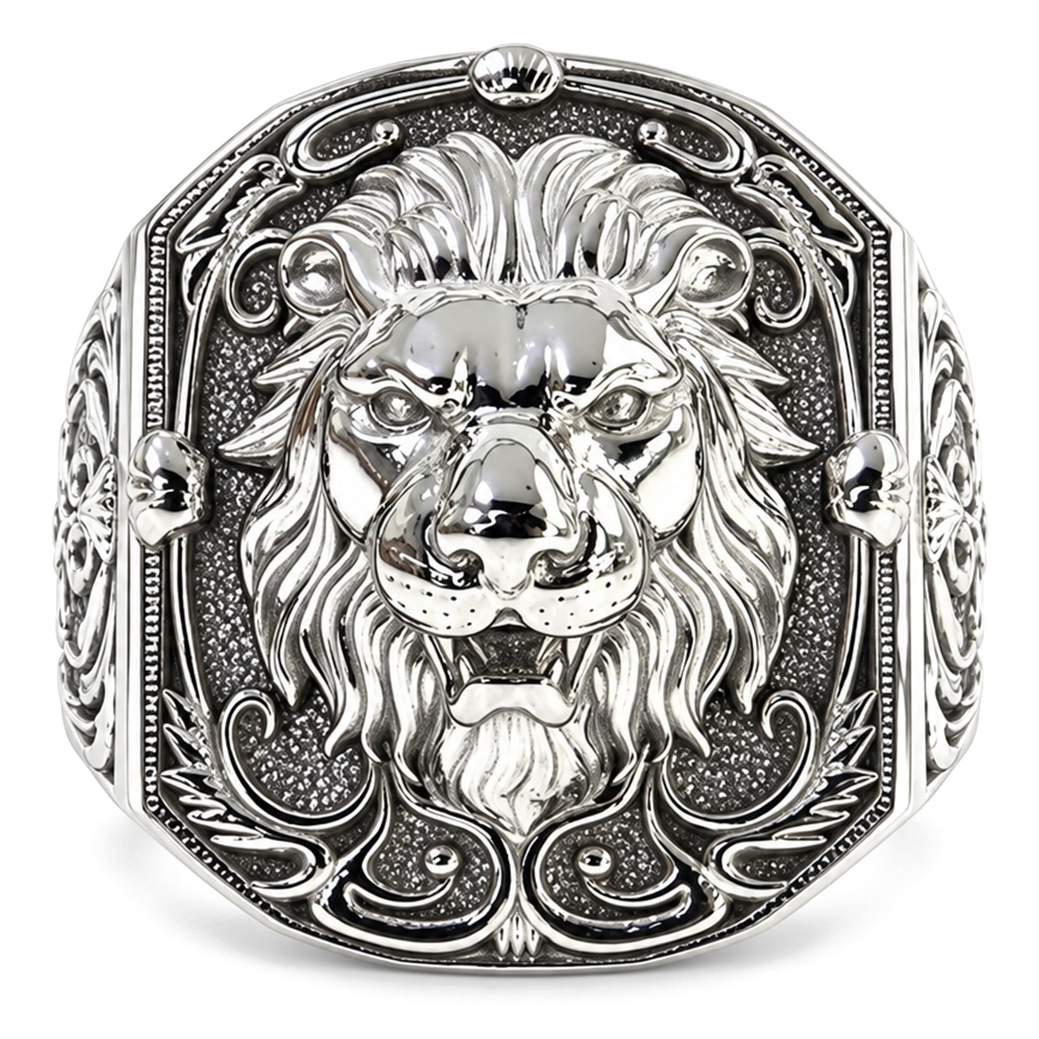 Leonardo Da Vinci Lion Ring, Sterling Silver 27.5 g | TraxNYC