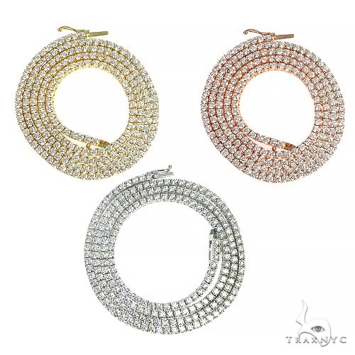 14K Gold tennis chain, 2.7 mm, photo 4 of 5