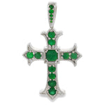 Imperial Emerald Cross Pendant Medium 71190