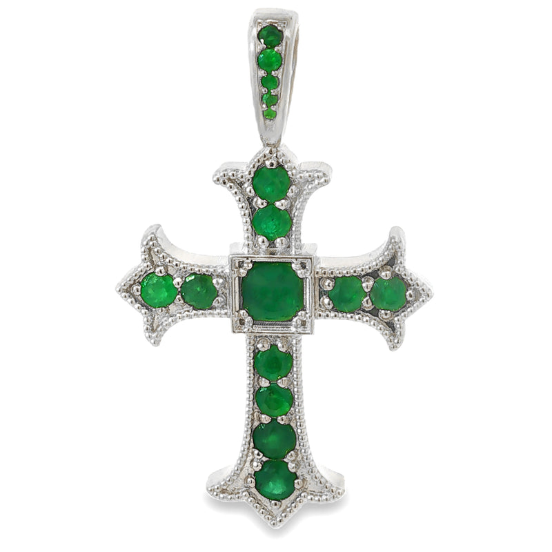 Imperial Emerald Cross Pendant Medium 71190