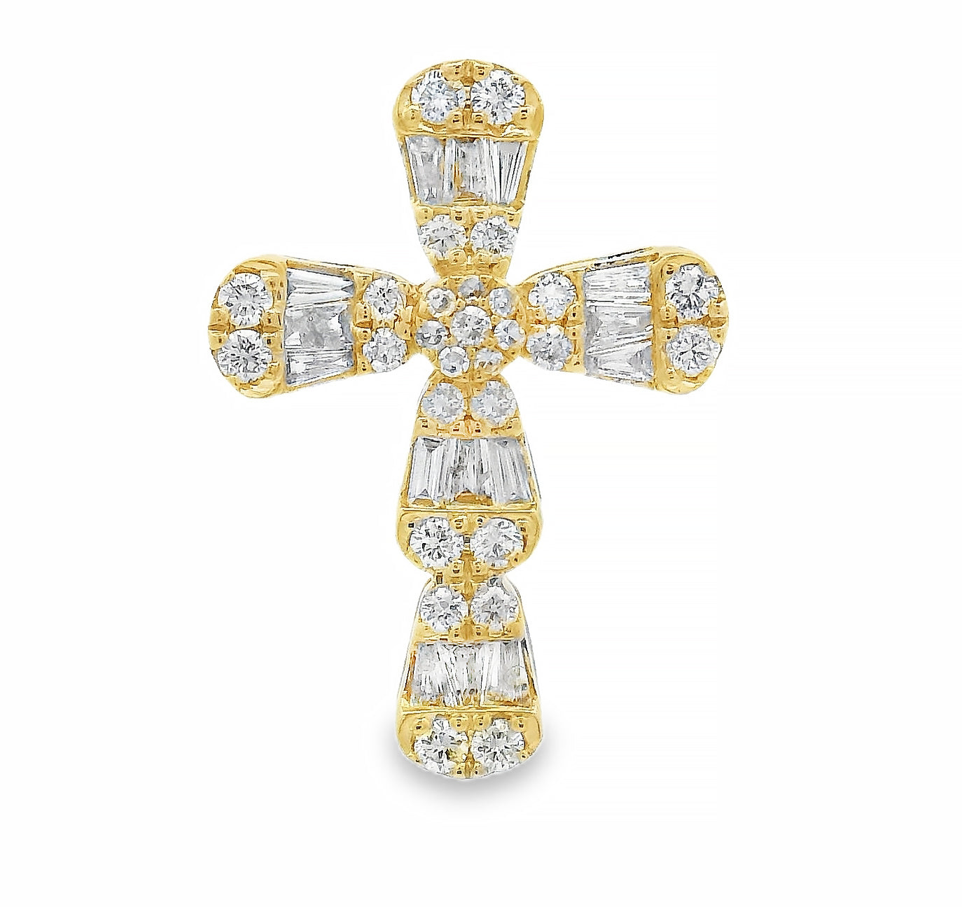Baguette Diamond Cross 68627 | TraxNYC