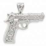 14K Floral Pistol Pendant 71176