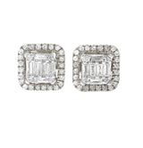 10K Gold Baguette Diamond Earrings 70306