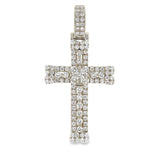 14K Gold Celestial Cluster Cross Pendant 65840