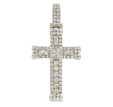 Celestial Cluster Cross Pendant in 14K gold