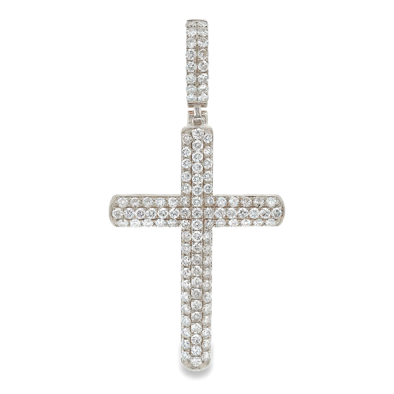 14K Gold Diamond Cross Pendant 65952
