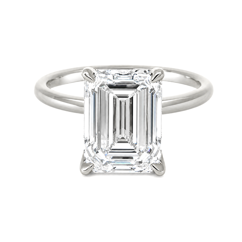 Emerald Diamond Engagement Ring 70116