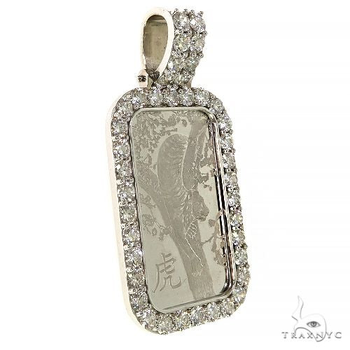 1 Oz Lab Diamond Platinum Tiger Bar 68083 - Image 2