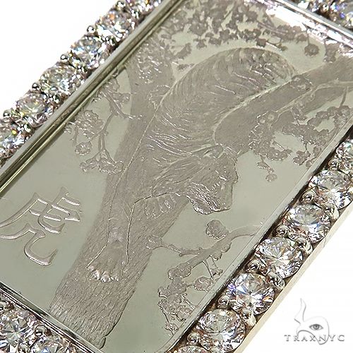 1 Oz Lab Diamond Platinum Tiger Bar 68083 - Image 3