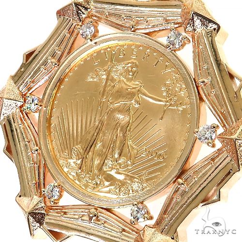 1 Oz Liberty Gold Coin Frame Pendant, photo 4 of 8