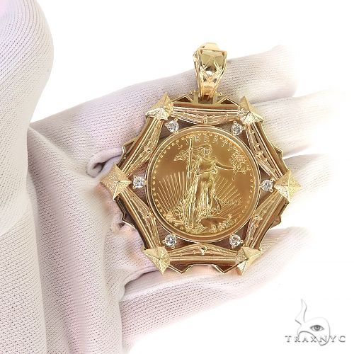 1 Oz Liberty Gold Coin Frame Pendant, photo 8 of 8