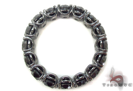 14K Gold Black Eternity Band 2, photo 5 of 7