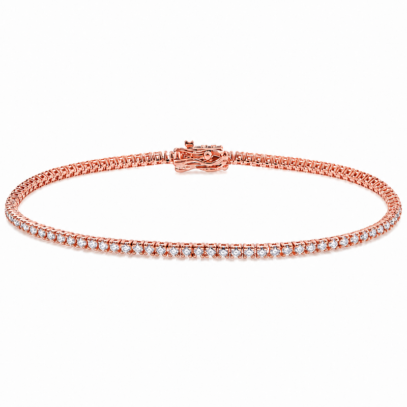 1.5 Pt Natural Diamond Tennis Bracelet 71657