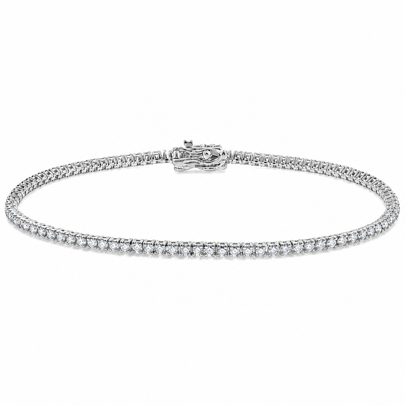 1.5 Pt Natural Diamond Tennis Bracelet 71657