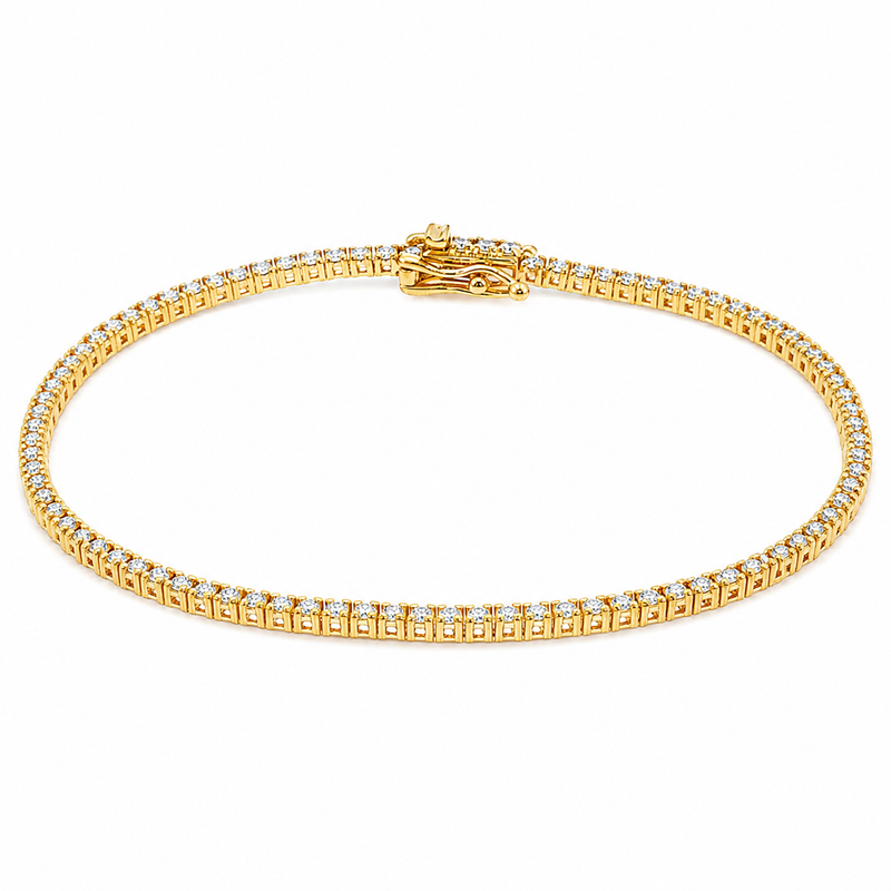 1.5 Pt Natural Diamond Tennis Bracelet 71657