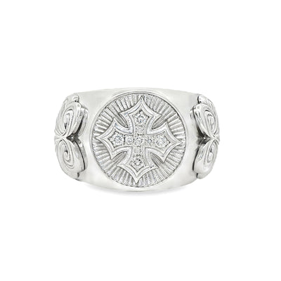.925 Silver Cross Ring 70894