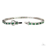 10 Pointer Emerald Glimmer Tennis Bracelet 70082 - Image 2