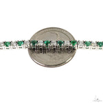 10 Pointer Emerald Glimmer Tennis Bracelet 70082 - Image 4