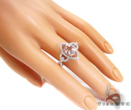 Diamond Pink Gemstone Ring 2 10147 - Image 9