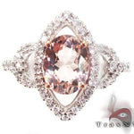 Diamond Pink Gemstone Ring 2 10147 - Image 2