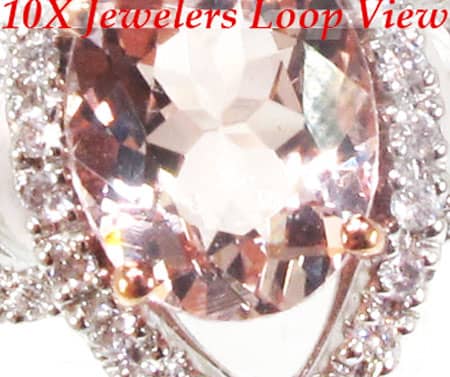 Diamond Pink Gemstone Ring 2 10147 - Image 4