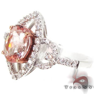 Diamond Pink Gemstone Ring 2 10147 - Image 1