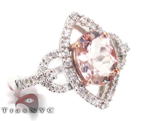 Diamond Pink Gemstone Ring 2 10147 - Image 3