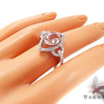Diamond Pink Gemstone Ring 2 10147 - Image 8