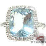 Blue Aquamarine Ring 10148 - Image 2