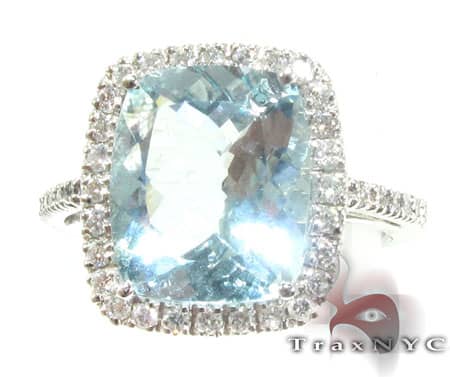Blue Aquamarine Ring 10148 - Image 2