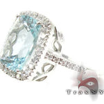 Blue Aquamarine Ring 10148 - Image 3