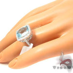 Blue Aquamarine Ring 10148 - Image 8