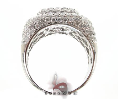 Men's white gold Victory Ring with multiple diamonds in a wide, bold setting.