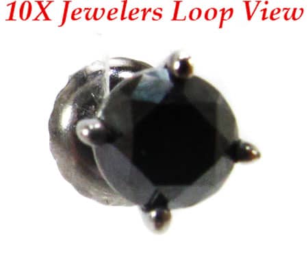 Royal Black Diamond Earrings 10727 - Image 3