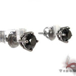 Royal Black Diamond Earrings 10727 - Image 2