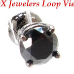 Royal Black Diamond Earrings 2 10728 - Image 3