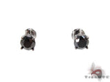 14K Gold Royal Black Diamond Earrings 2 10728