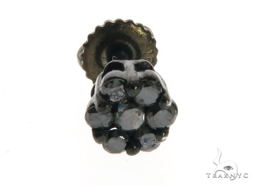 10K Black Gold Cluster Earrings 63739 - Image 3