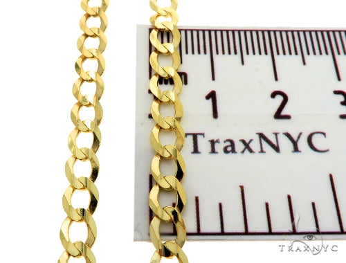 10k Yellow Gold Curb Link Chain 5mm 30 Inches  57242 - Image 7