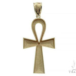 10K Gold Ankh Cross Pendant 66206 - Image 3