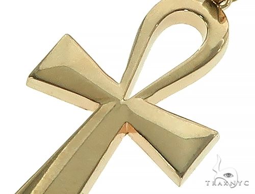 10K Gold Ankh Cross Pendant 66206 - Image 4