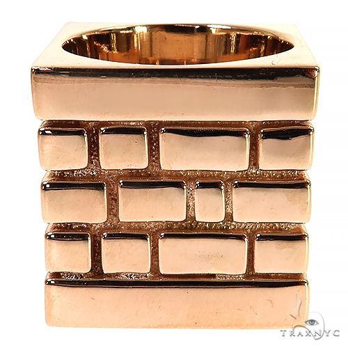 10K Gold Brick City Ring 68723 | TraxNYC