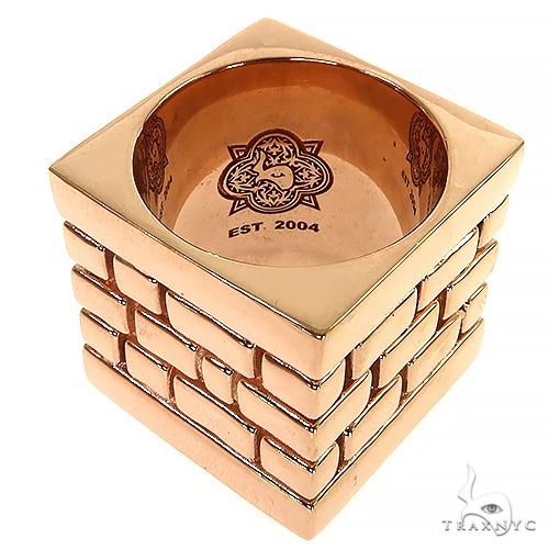 10K Gold Brick City Ring 68723 - Image 3