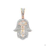 10K Gold Diamond Hamsa Pendant 63618