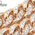 10K Gold Diamond Miami Link Chain 28 Inches 8mm   32663 - Image 2