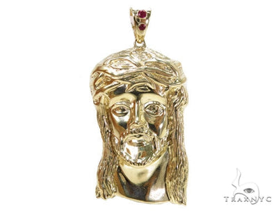 Solid 10K Gold Jesus Pendant 39852 - Image 1